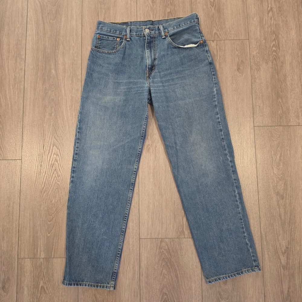 Levis 550 Relaxed Fit Jeans Mens 33x32 Medium Wash Blue Denim Tapered Leg
